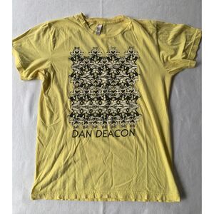 Classic Y2K Dan Deacon Shirt Goofy Mickey Clarabell HTF Yellow Cartoon